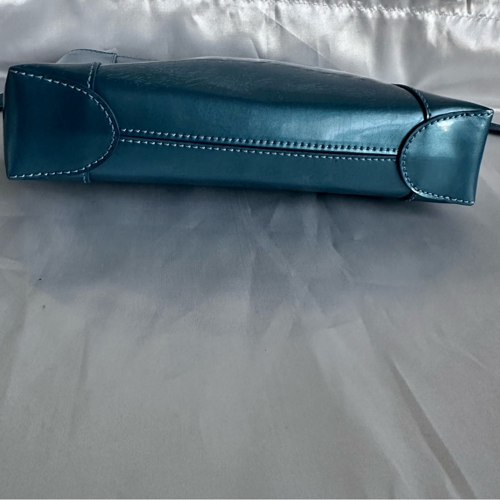 Christian Dior RARE Metallic Blue Leather Crossbody Bag with COA - Picture 12 of 16
